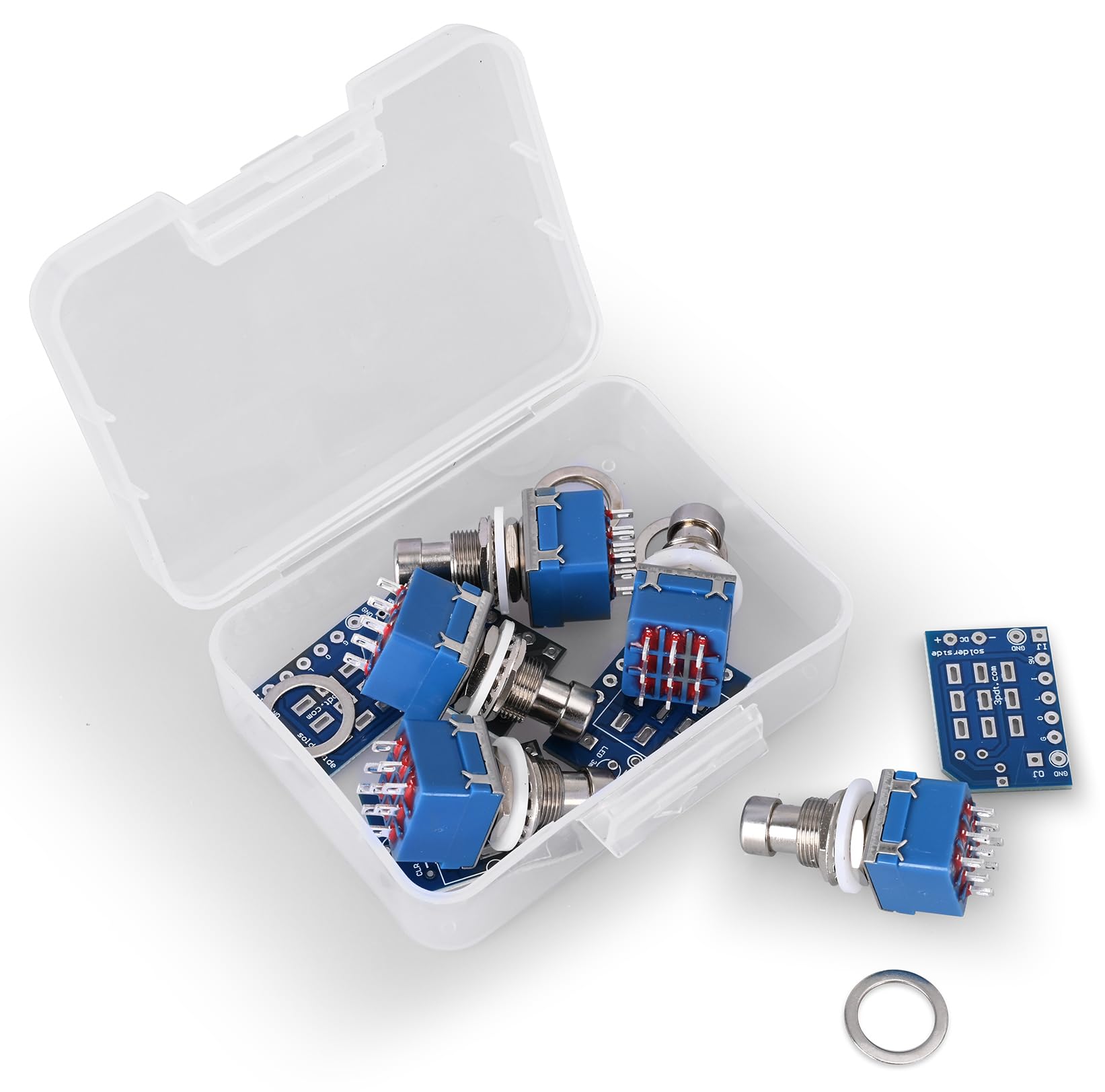 Amazon.com: 5 pcs 3pdt Stomp Footswitch incl. PCB, metal washer